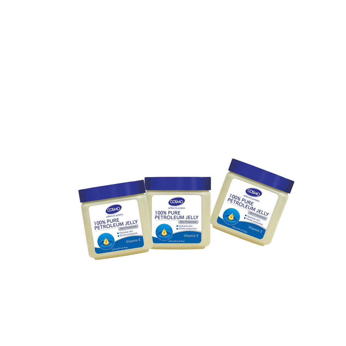 Vitamin E 100% Pure Petroleum Jelly 125ml - Pack Of 3